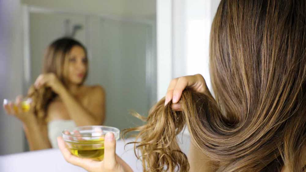 درمان موی دکلره شده با روغن طبیعی